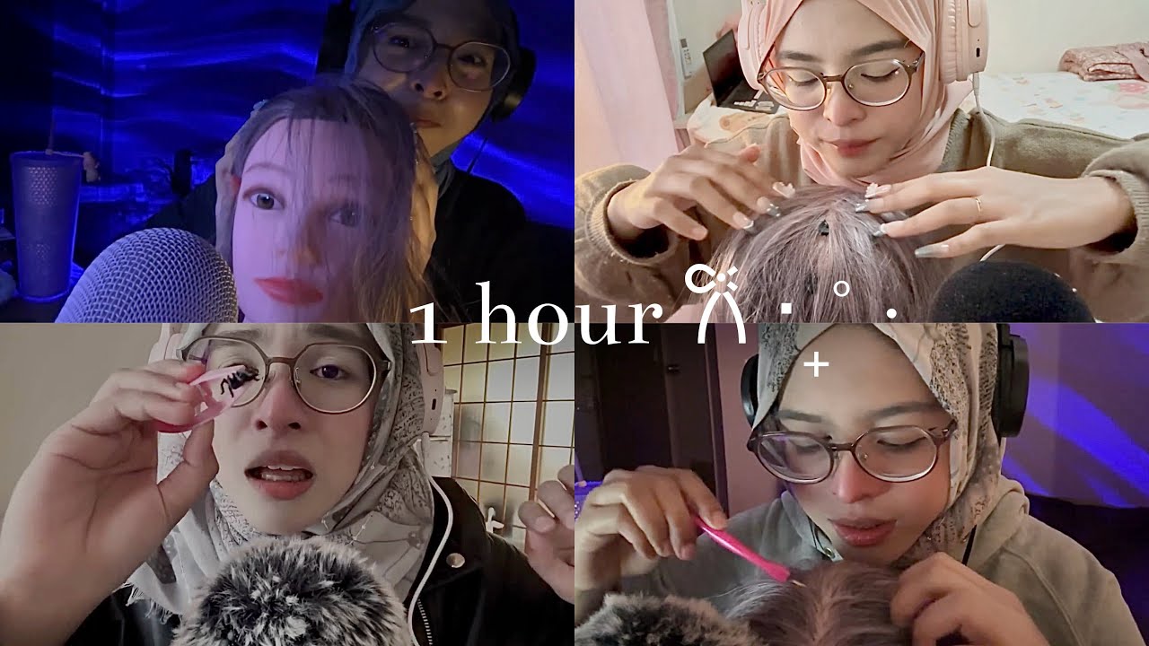 ASMR ♡ 1 HOUR OF FAST LICE CHECK, SCALP CHECK, BUG SEARCHING, HEAD MASSAGE💆‍♀️🎀✨ (compilation)