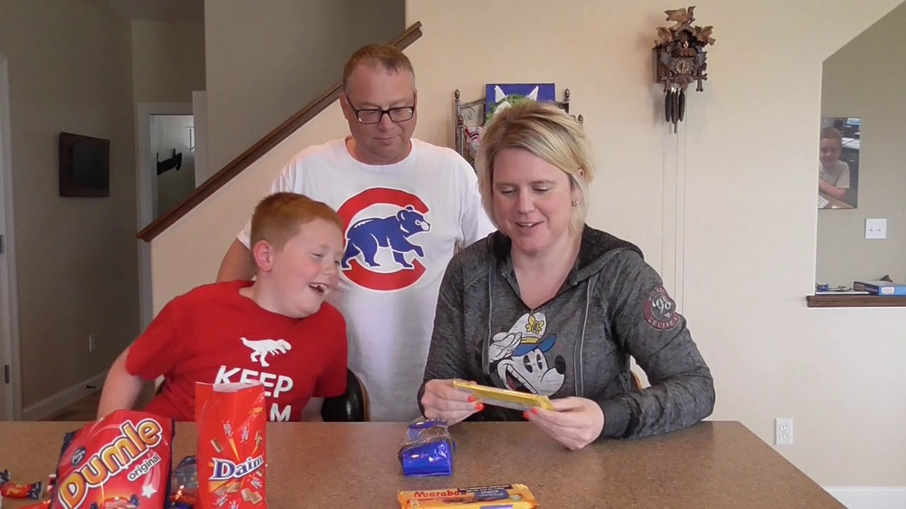Americans trying Norwegian candy.