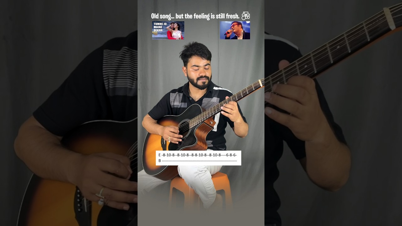 Tumhe Jo Maine Dekha - Easy Guitar Tabs #shorts #guitar #tumhejomainedekha #srk #music #easyguitar