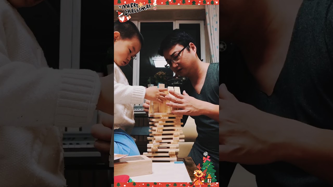 DEC2018 | Buddy and me were playing wood bricks together, and he messed it up :P