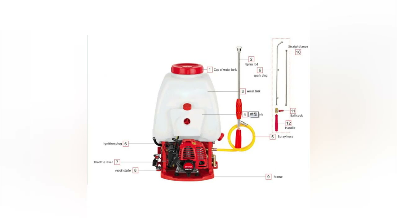 Garden and Agriculture Using Gasoline Knapsack Power Sprayer 767