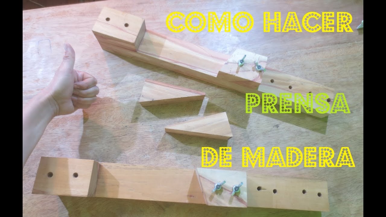 Como Hacer Una Prensa Casera O Sargento De Madera Paso A Paso Facil - Luis Lovon