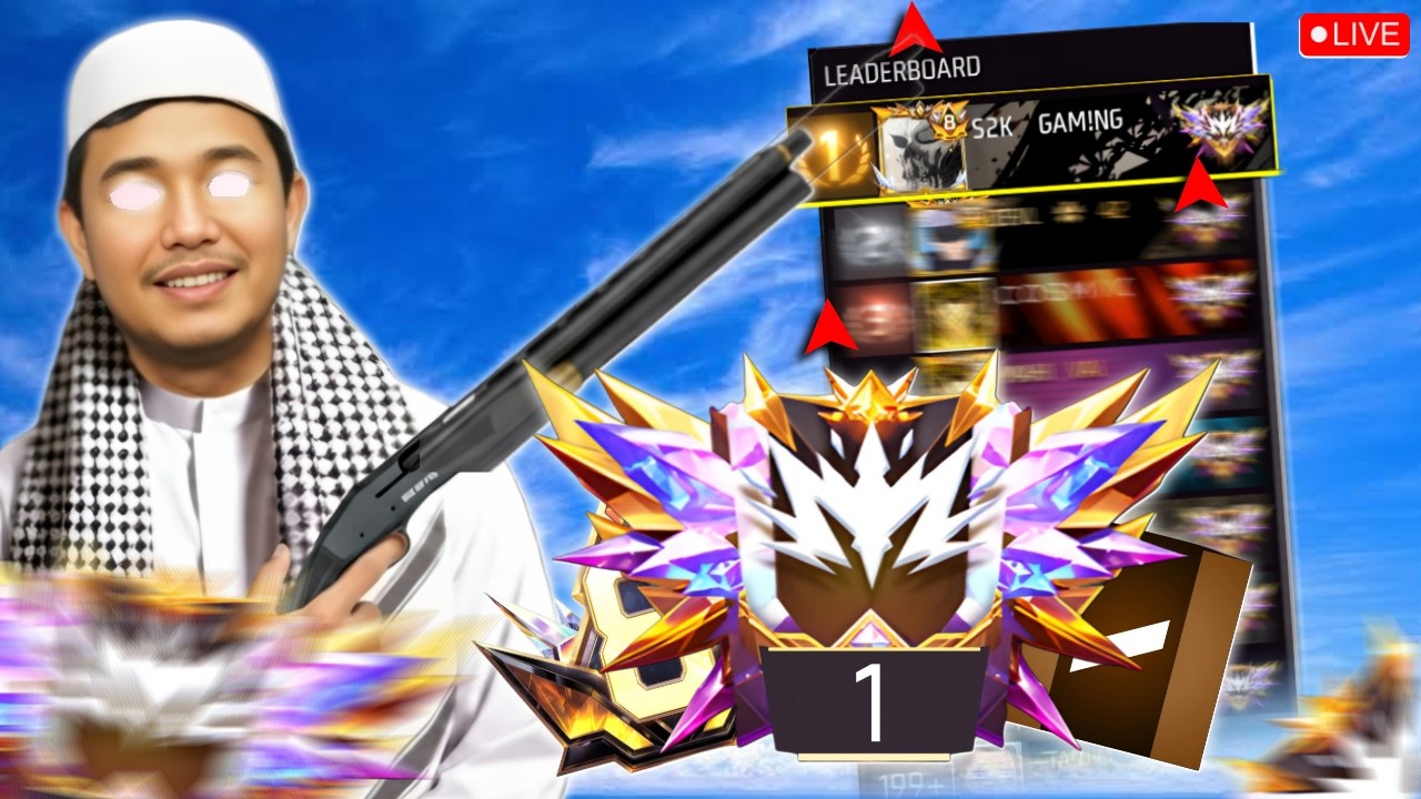 [🔴LIVE] 100000+ Score Grandmaster V Badge Lobby 10 Streak Booyah Free Fire #FreeFire #s2kgaming