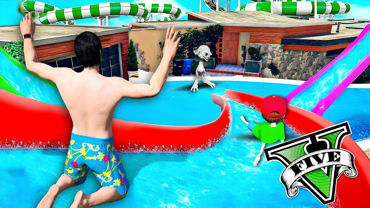 ကျွန်တော့်အိမ်မှာ Water Boom လေးဖွင့်ခဲ့တယ် | I opened a Water Boom in GTA V | SMART On Live