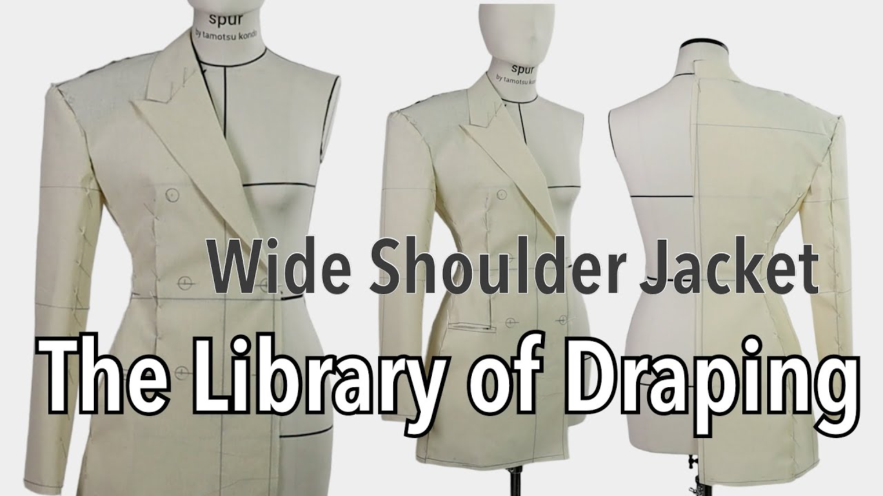 【Vo.50 The Library of Draping】Wide Shoulder Jacket, Kondo's draping archive, ワイドショルダージャケット