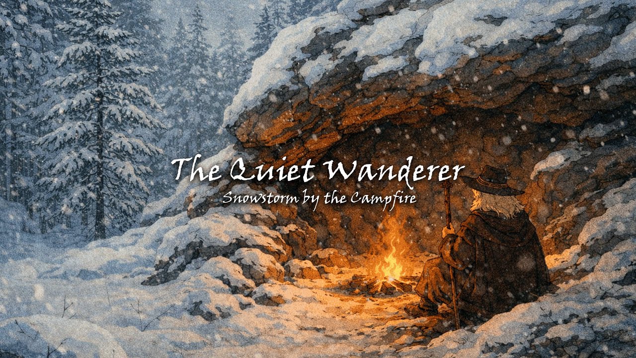 Snowstorm by the Campfire | Cozy Winter Ambience for Sleep, Study & Relaxation