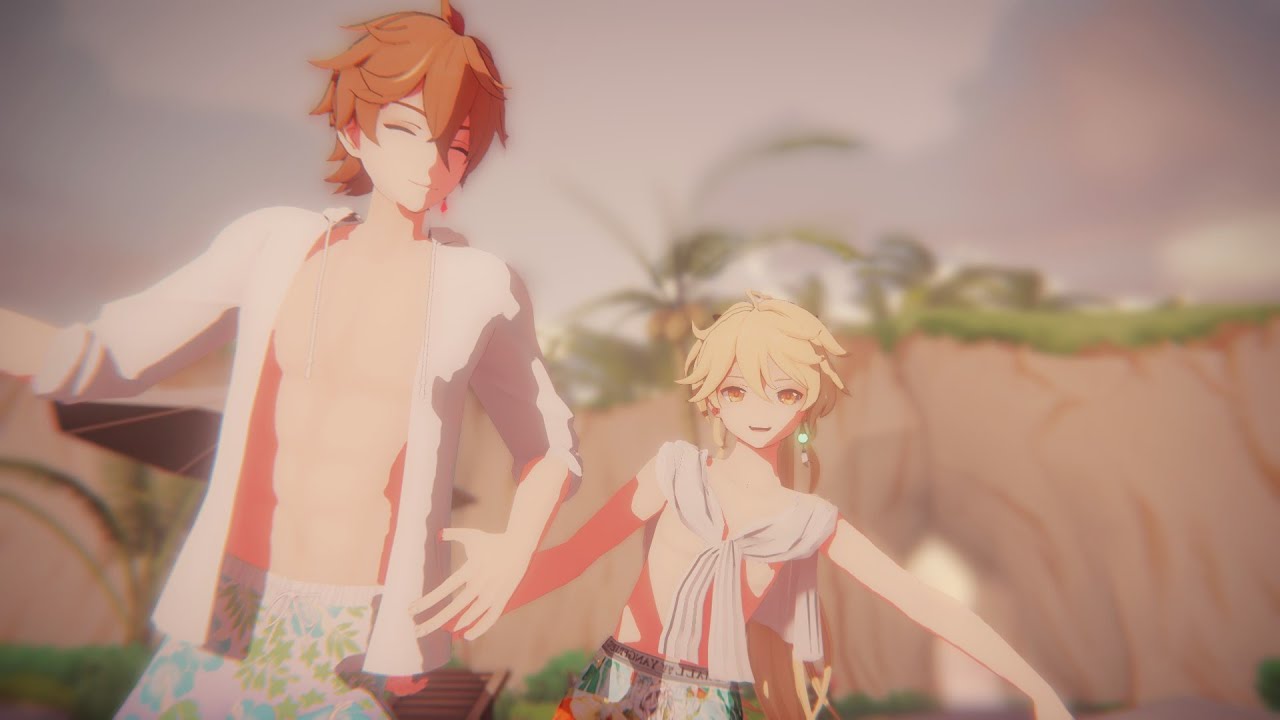 【MMD Genshin Impact | 原神MMD】Sugar【Childe/Aether】summer skin when?【タル空】