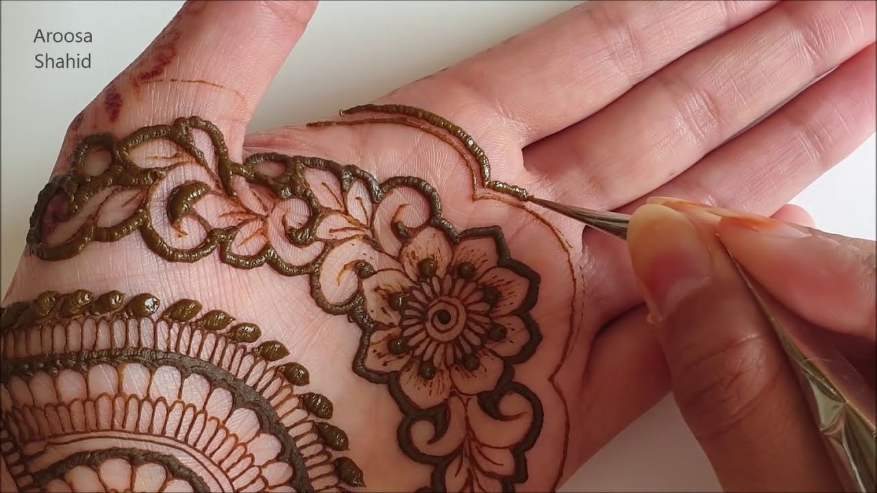 Stunning Full hand bridal henna design