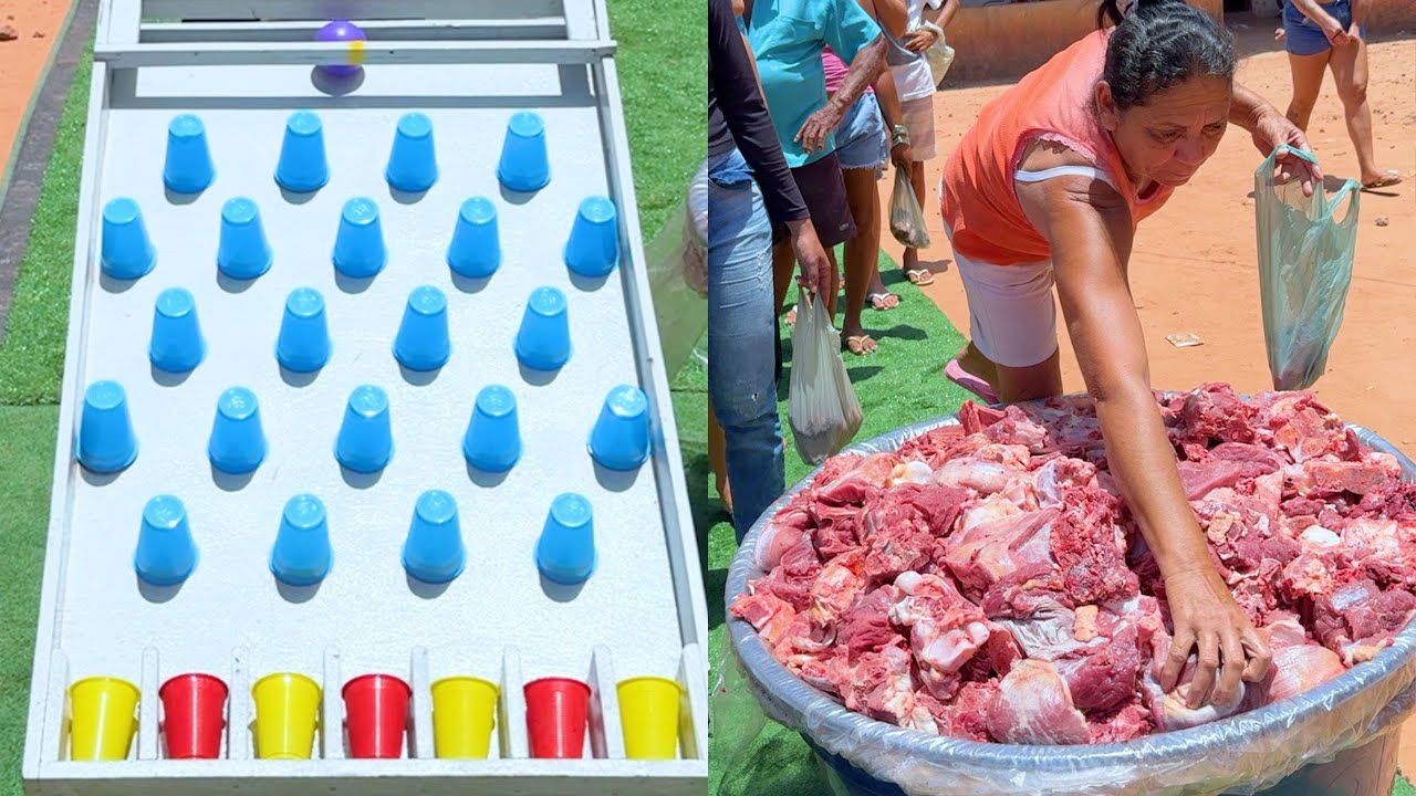 DESAFIO CARNE NA CAIXA DE ÁGUA: Acerte a Bola e Ganhe!