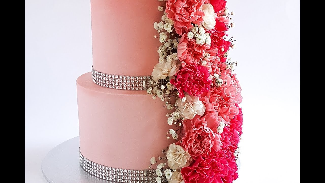 Tiered Cascading Floral Cake Tutorial- Rosie's Dessert Spot