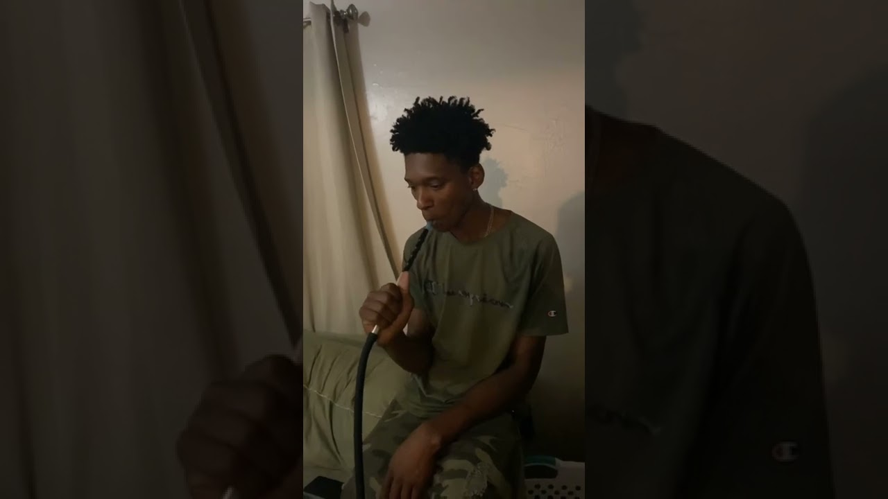 My Crackhead cousin smoking a #hookah