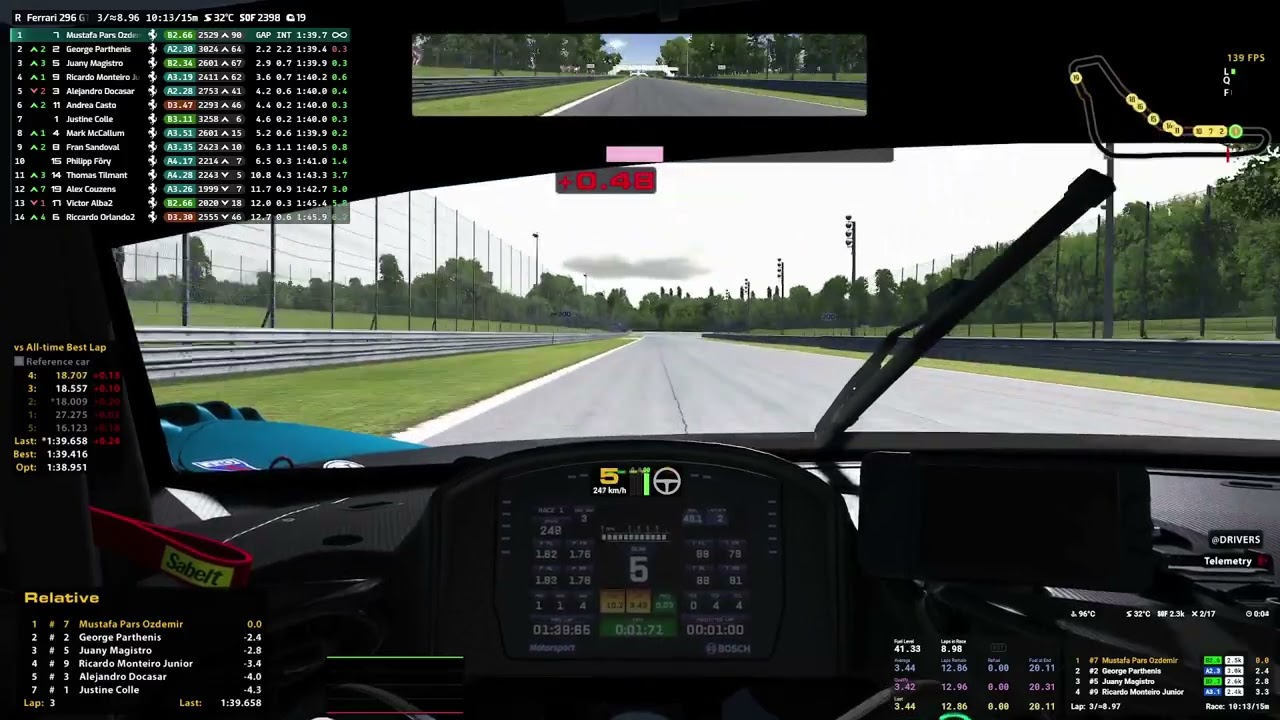 Ferrari GT3 Challenge - Fixed Pole -  iRacing Monza No Chicane