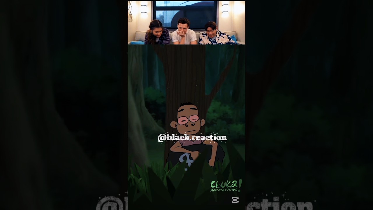 Tom Holland reaction to this funny animated reaction video # shorts # reaction 