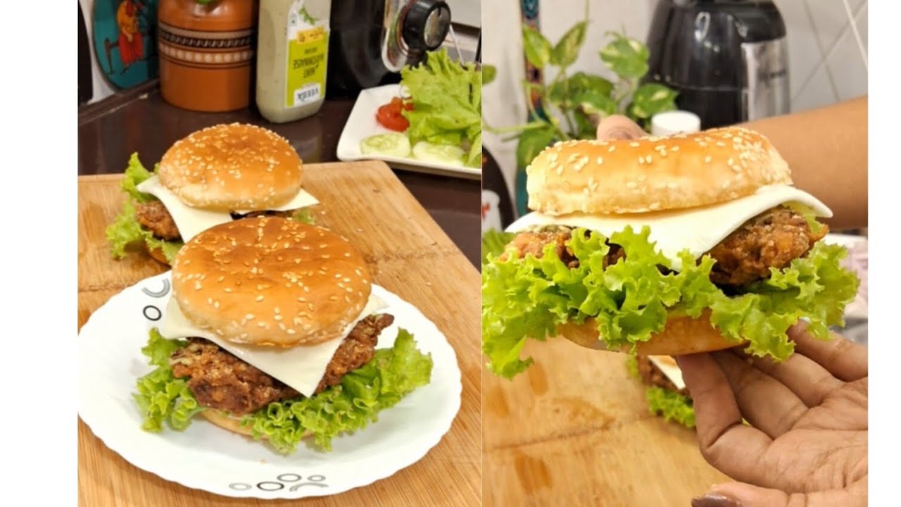 KFC Style Homemade Chicken Burger 🍔 Daughter's Delight 🤗 