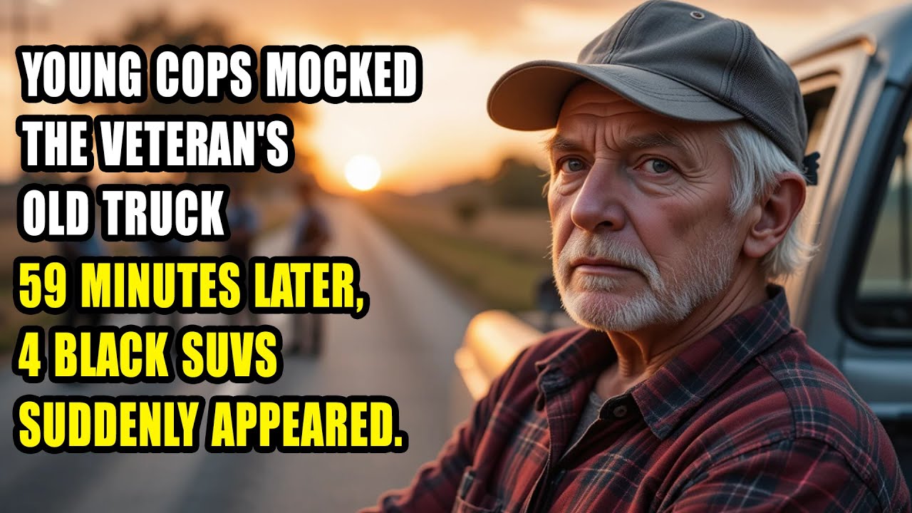 Young Cops Mocked the Veteran's Old Truck &mdash; 59 Minutes Later, 4 Black SUVs Suddenly Appeared...