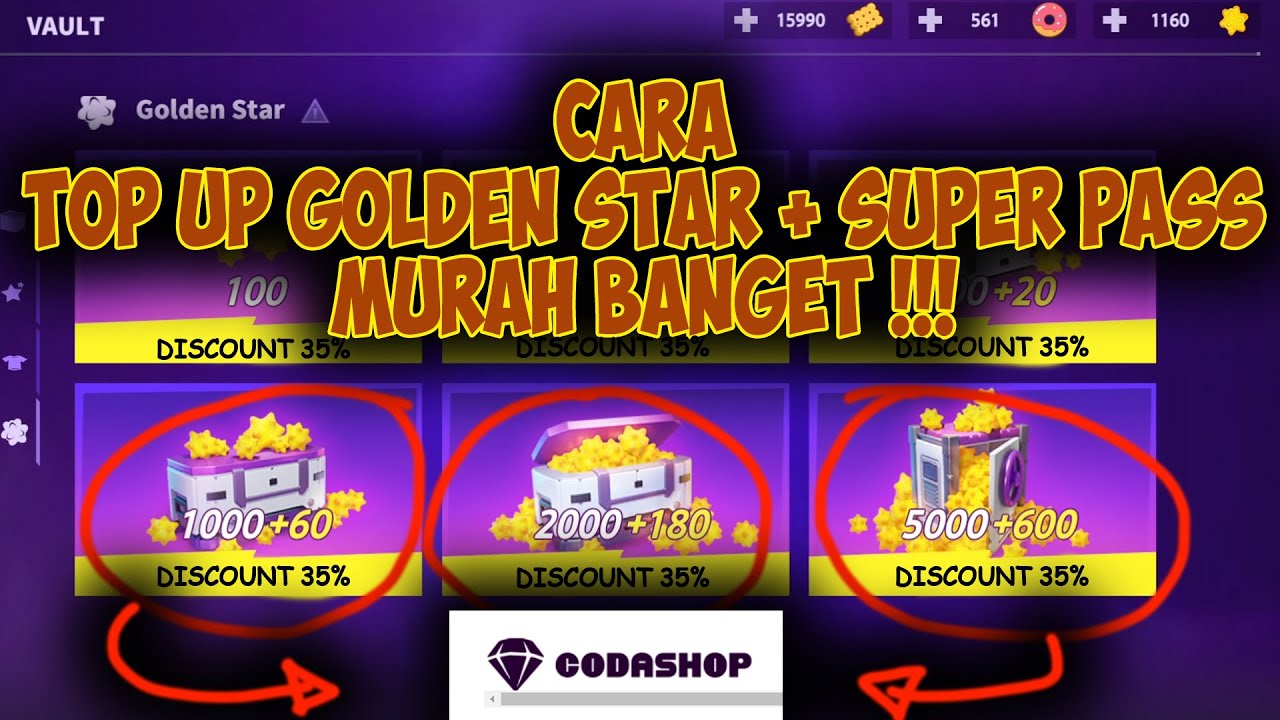 CARA TOP UP GOLDEN STAR MURAH + SUPER PASS | SUPER SUS INDONESIA
