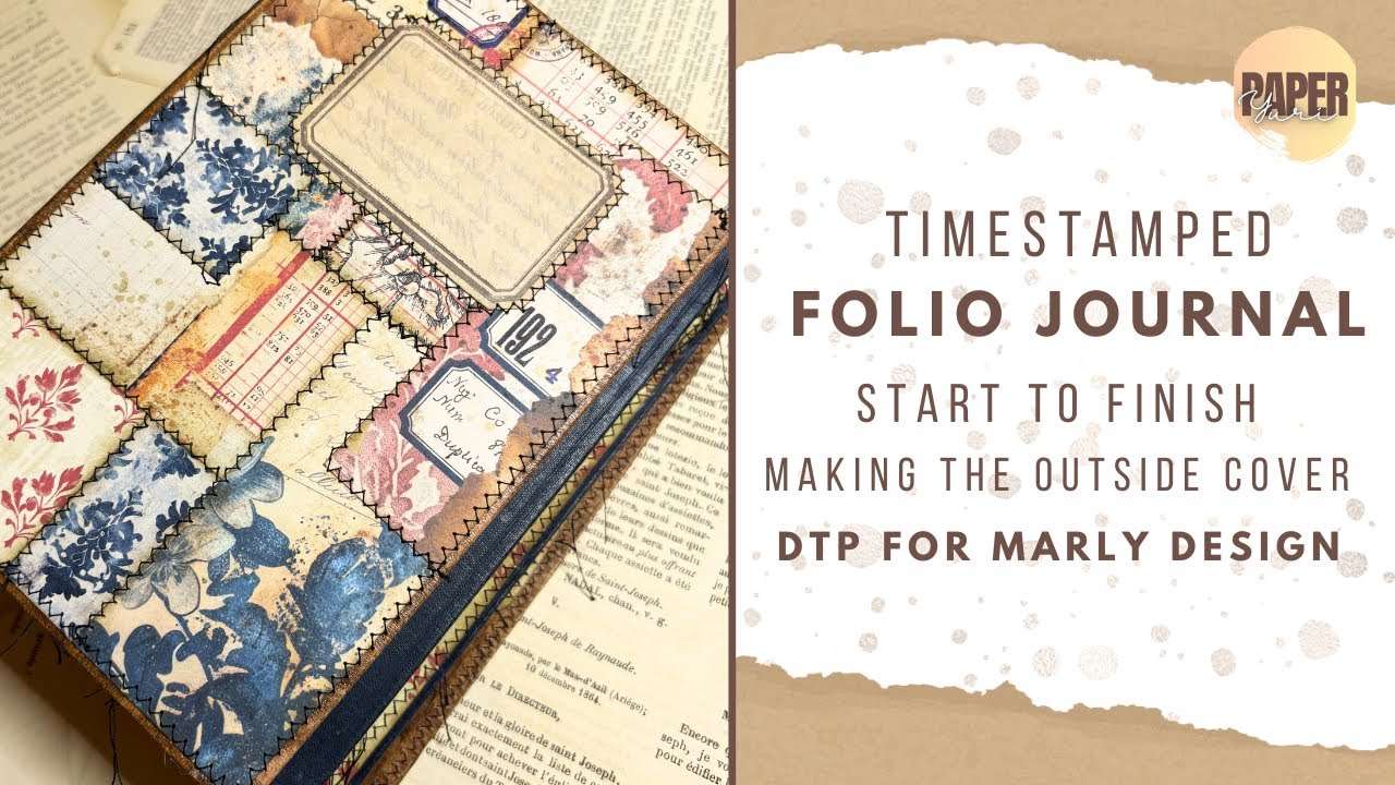 Time stamped Folio Journal - Start to finish - Outside cover - DTP for  @Marlydesign