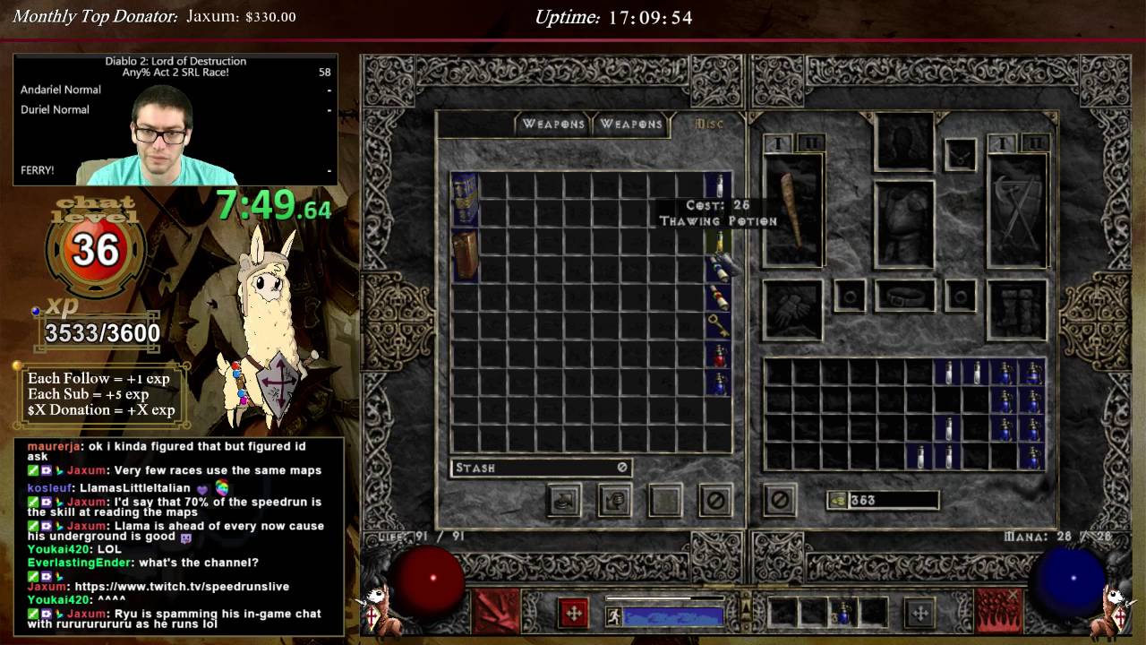 Diablo 2 - Silent Race for SpeedRunsLive w/ 20+ racers!