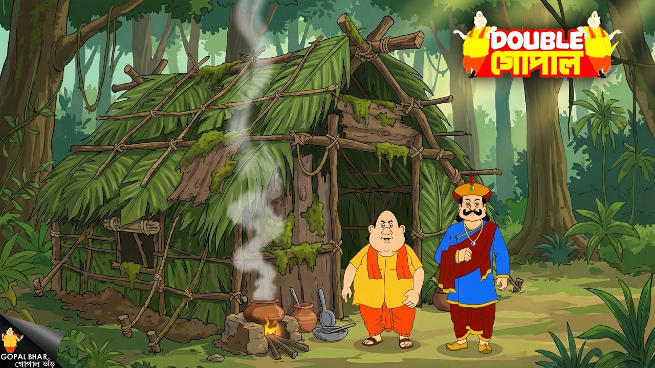 বনের পাতা এবং অস্থায়ী জিনিসপত্র দিয়ে তৈরি গোপাল দাদা এবং রাজার বাড়ি | Gopal Bhar | New Episode