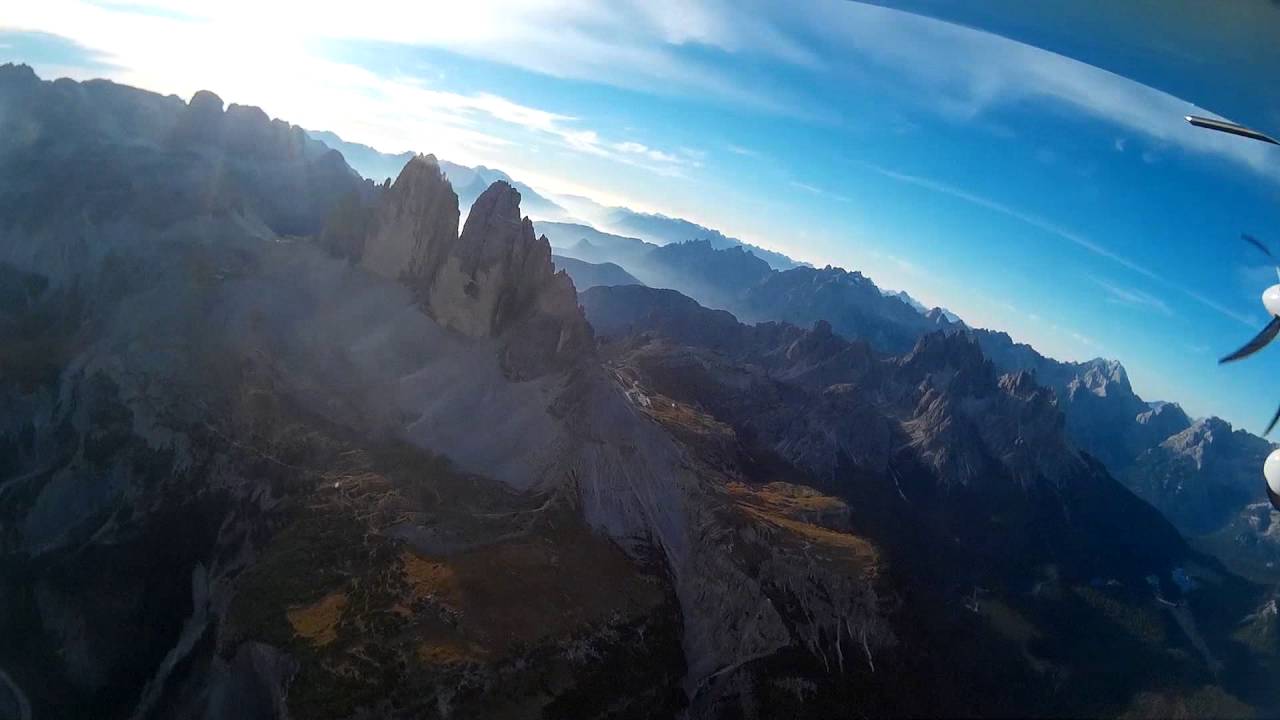 alps.flights: Tre Cime, Dolomites and the sea