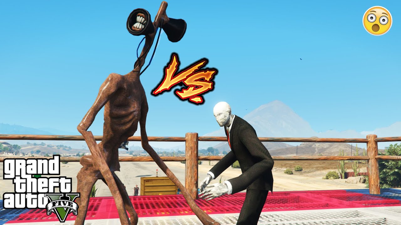 GTA 5 - Siren Head vs Slenderman (Who wins)