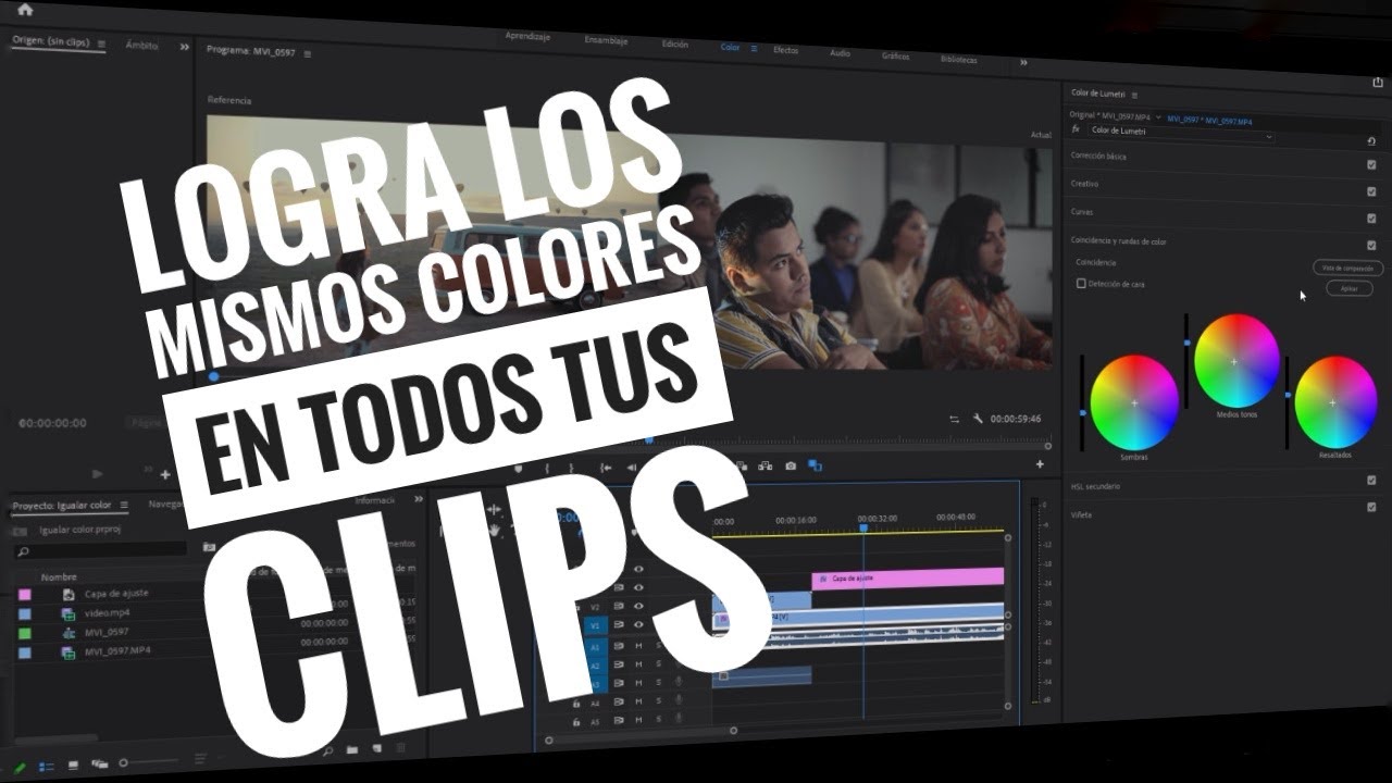 Como IGUALAR los colores en TODOS TUS CLIPS de VIDEO o Cortometraje🎬🎈