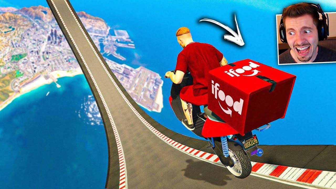 (novo) PRIMEIRA CORRIDA com nova MOTO IFOOD no GTA 5 Online!