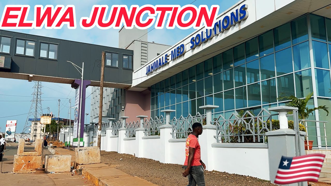 The first modern round about at Elwa junction road construction project in Liberia in 2024