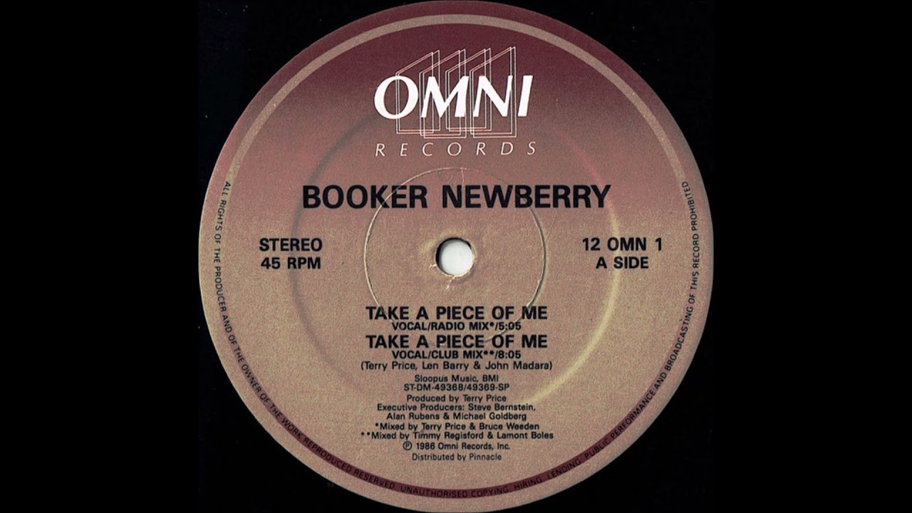 BOOKER NEWBERRY¤¤¤¤¤ Take A Piece Of Me¤1986