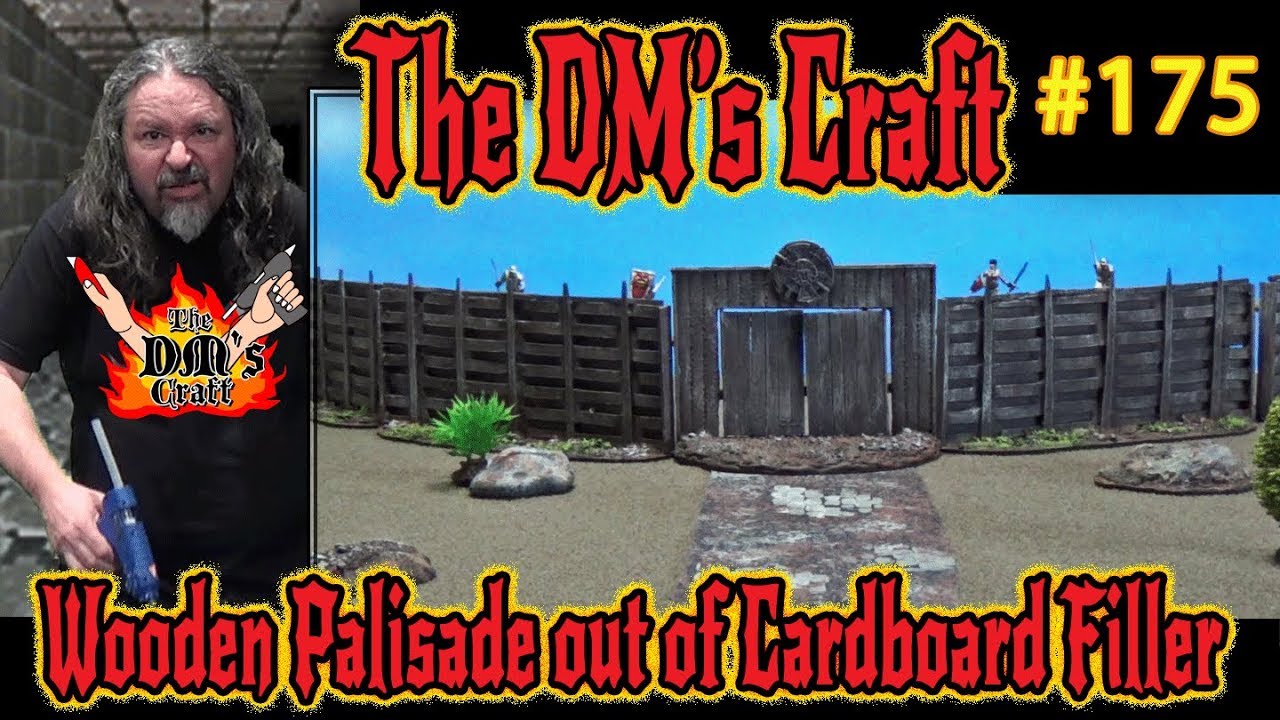 Wooden Palisade out of Cardboard Filler Terrain (DM&rsquo;s Craft #175)
