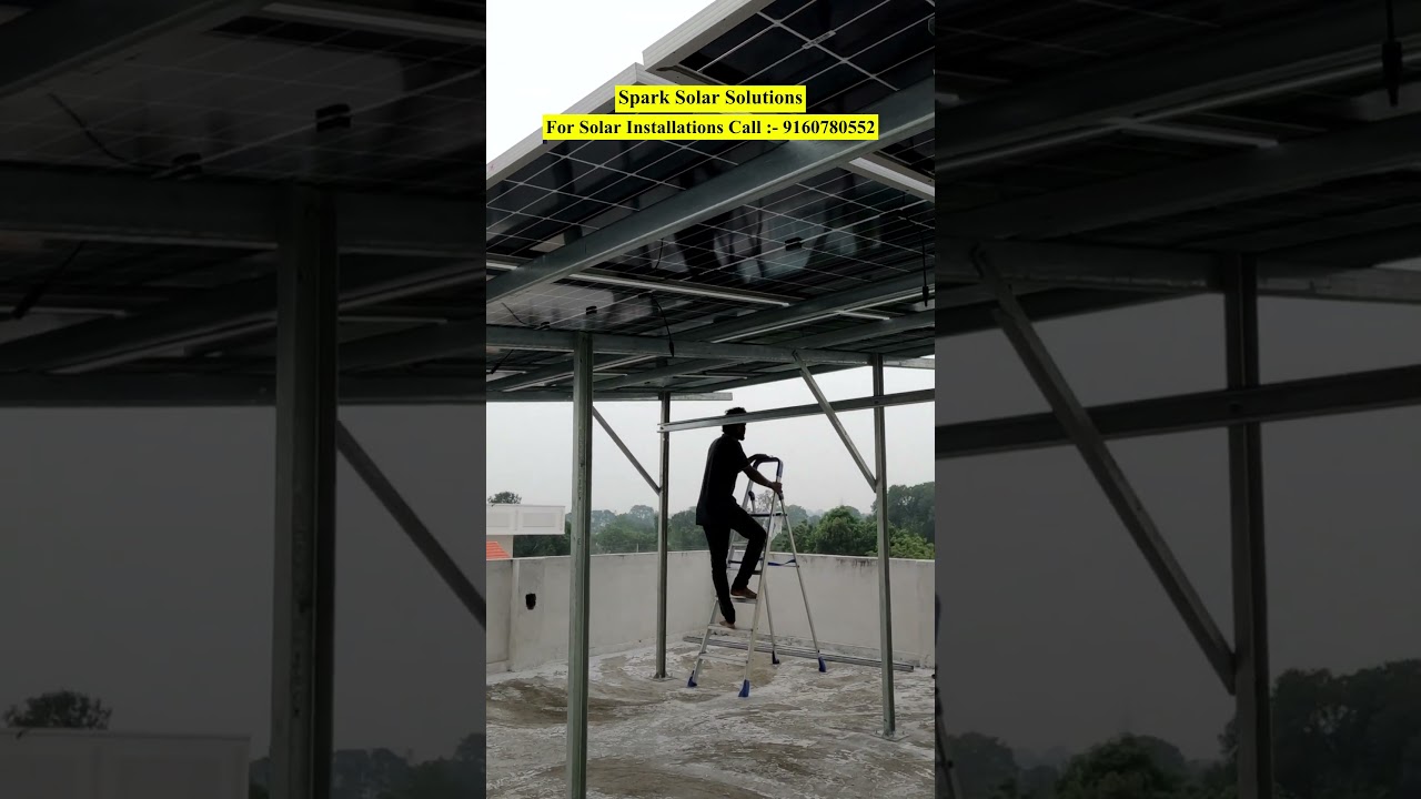 5kW Quality Solar Installation | Strong 7-8ft Hot Dip GI Structure with 6mm Thickness Vetapalem AP