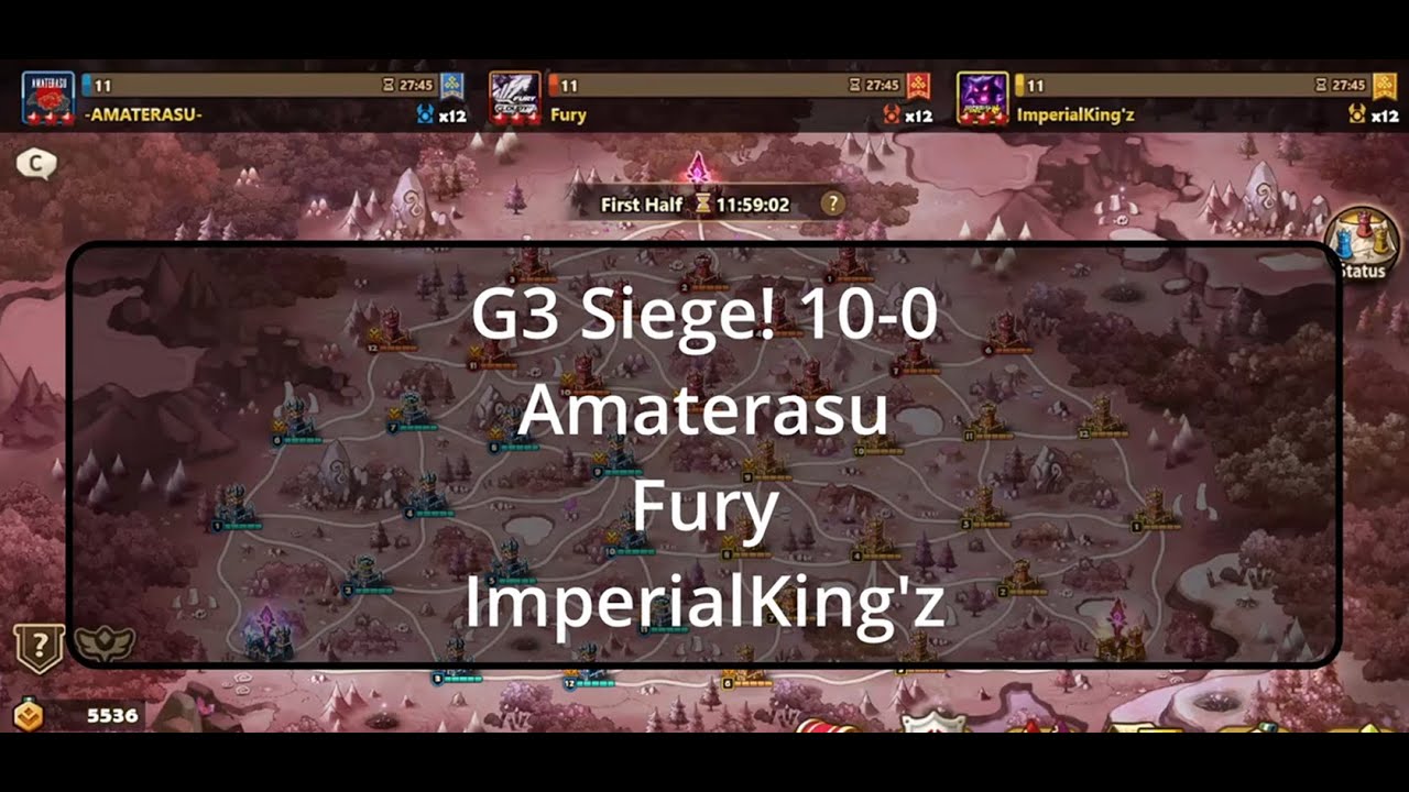 G3 Siege Returns! 10-0 -- Amaterasu v Fury v ImperialKing'z
