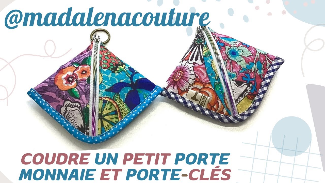 Coudre un petit porte monnaie et porte-clés - Tuto Couture Madalena