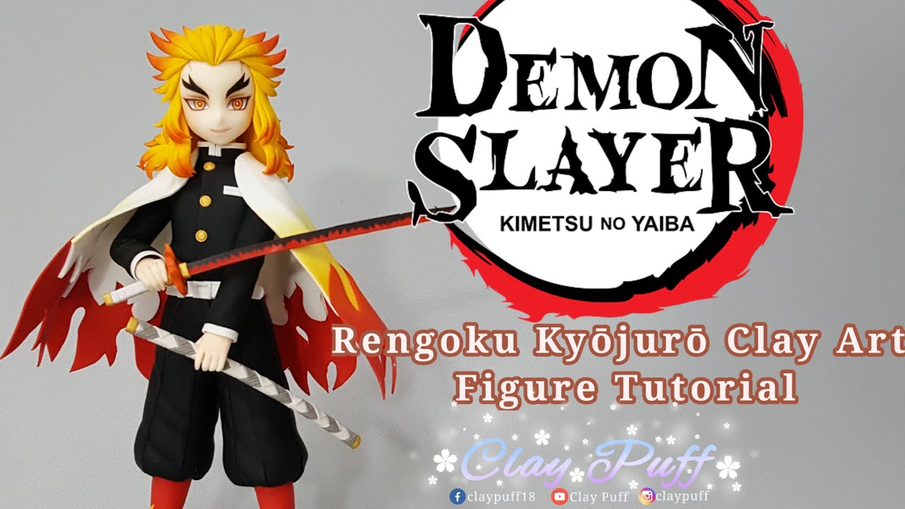Kyojuro Rengoku Clay Art Tutorial Demon Slayer: Kimetsu no yaiba