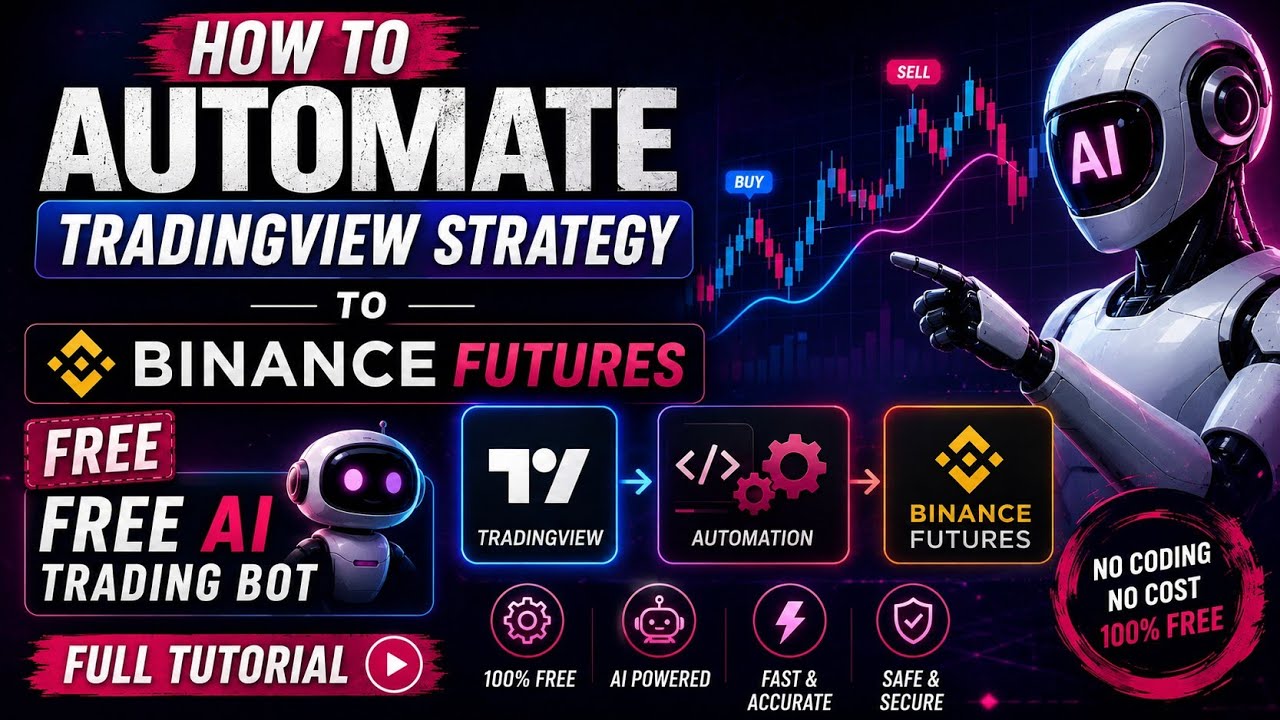 How to Automate TradingView Strategy to Binance Futures Free | Free AI Trading Bot  Full Tutorial 