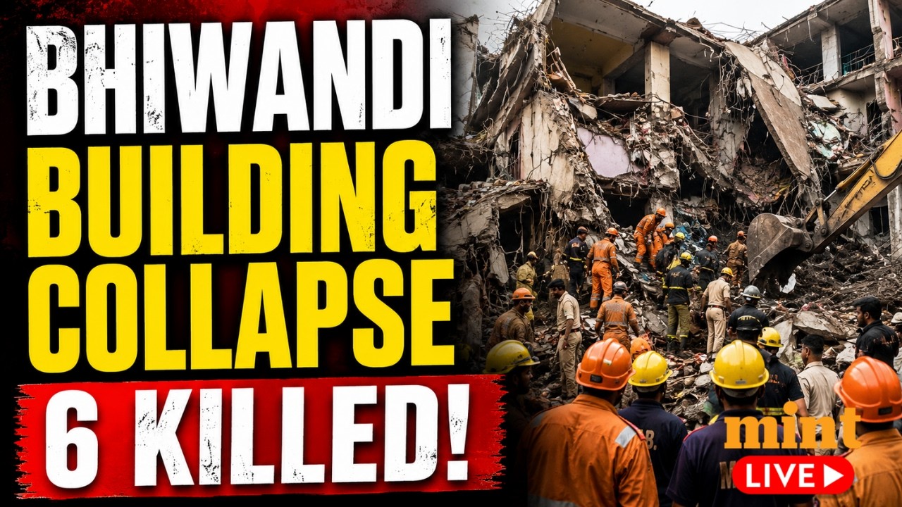 Bhiwandi Building Collapse LIVE |6 Killed As 4-storey Building Collapses In Bhiwandi | NDRF | Rescue