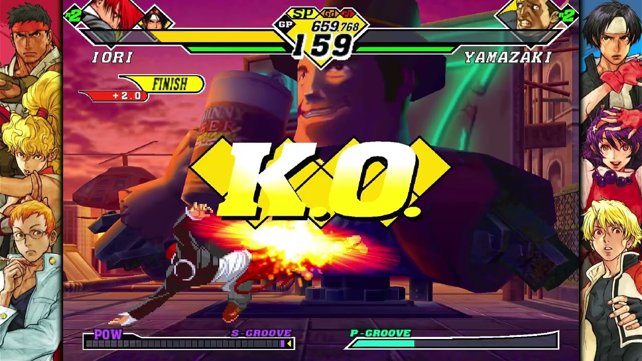 Capcom VS SNK 2: Mark Of The Millennium 2001 - Kyo, Iori Playthrough (Ratio Match) w/Ver. 2K25 Sound