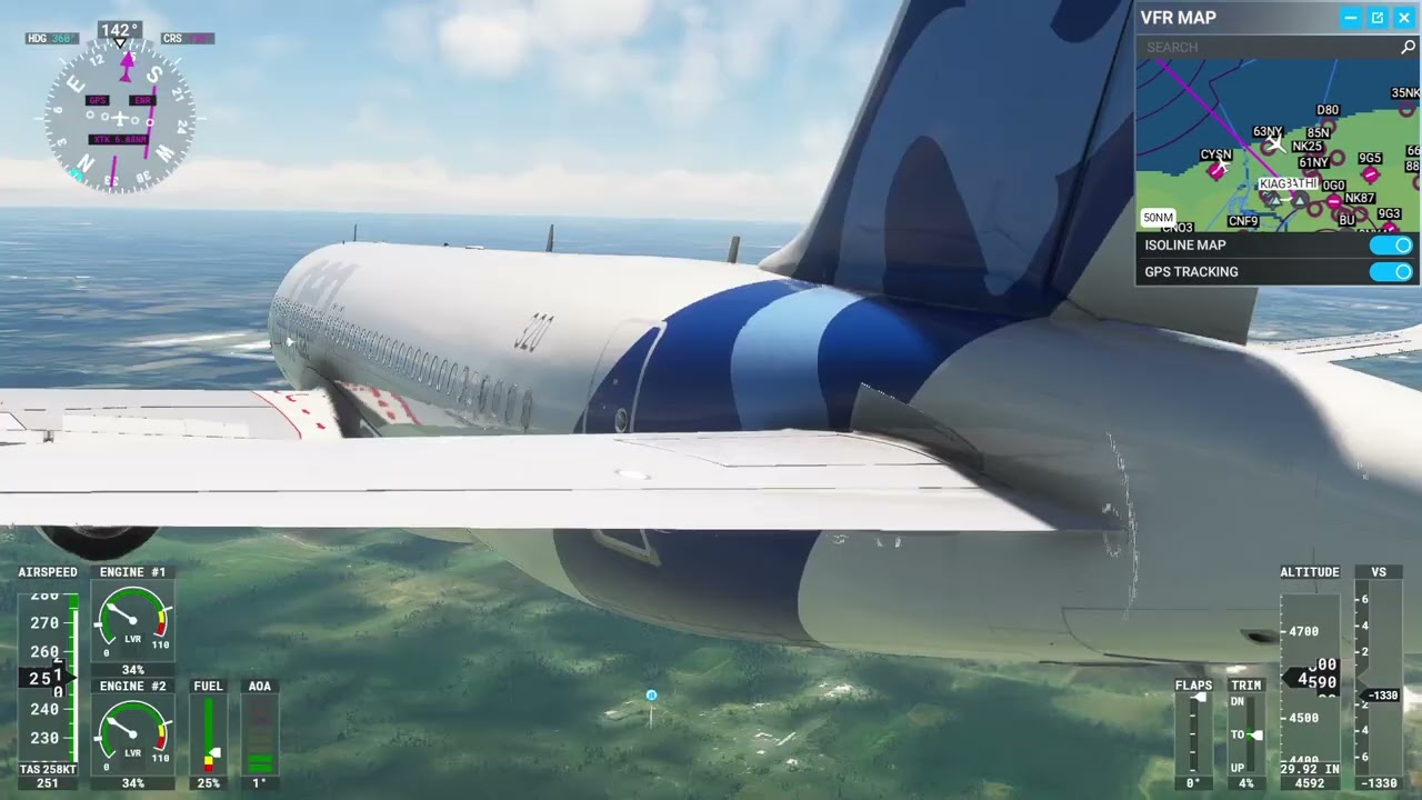 MSFS 2020 A320 from Toronto to Niagara (IFR Practice 9070XT)
