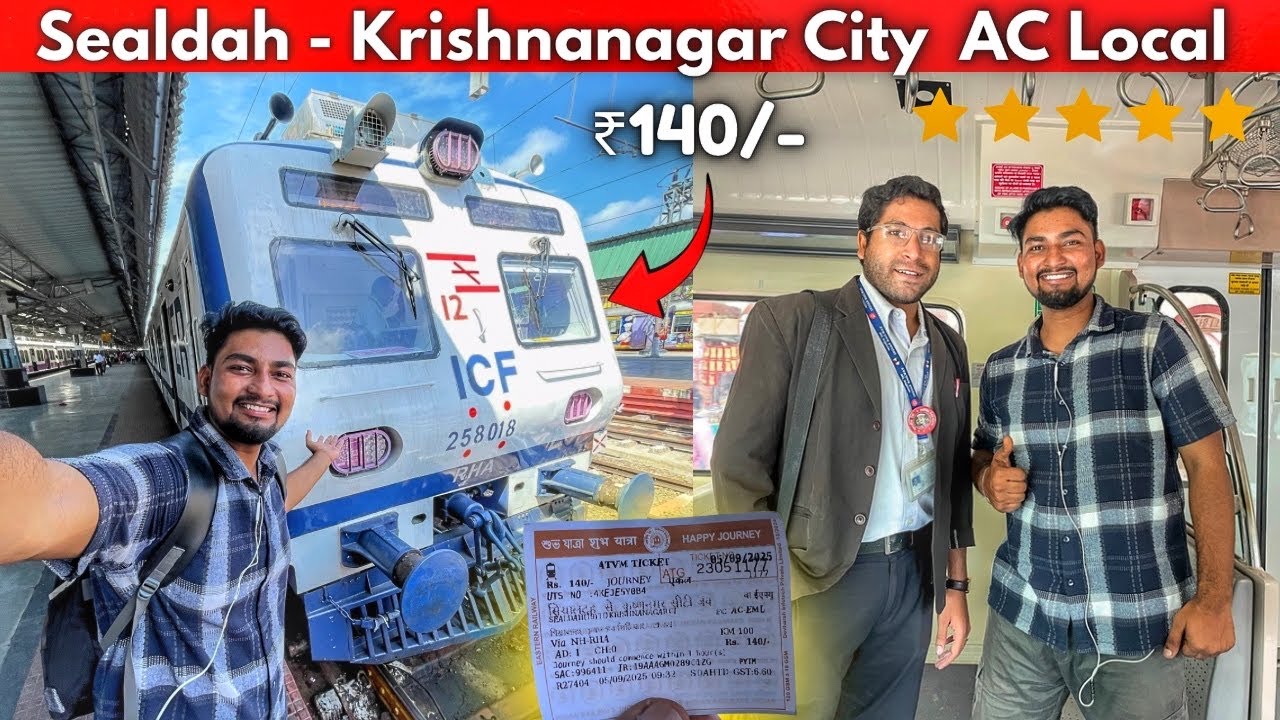 “Sealdah To Krishnanagar Ac Local Train | Commercial Run Exclusive | Full Journey”