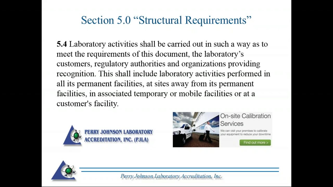 Webinar ISO/IEC 17025:2017 - Section 5.0 