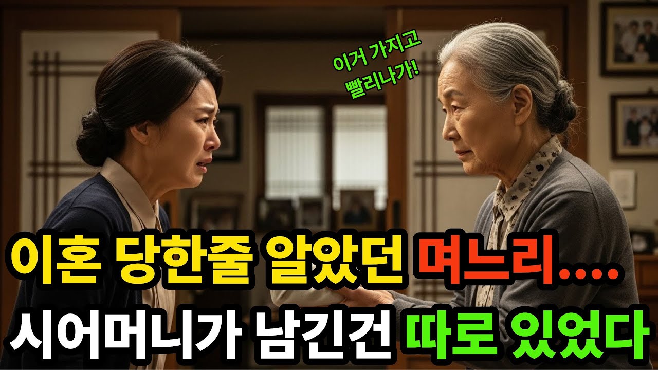 쫓겨난 며느리에게 시어머니가 조용히 보따리를 하나 건네는데..... #노후사연 #가족사연#시니어오디오북