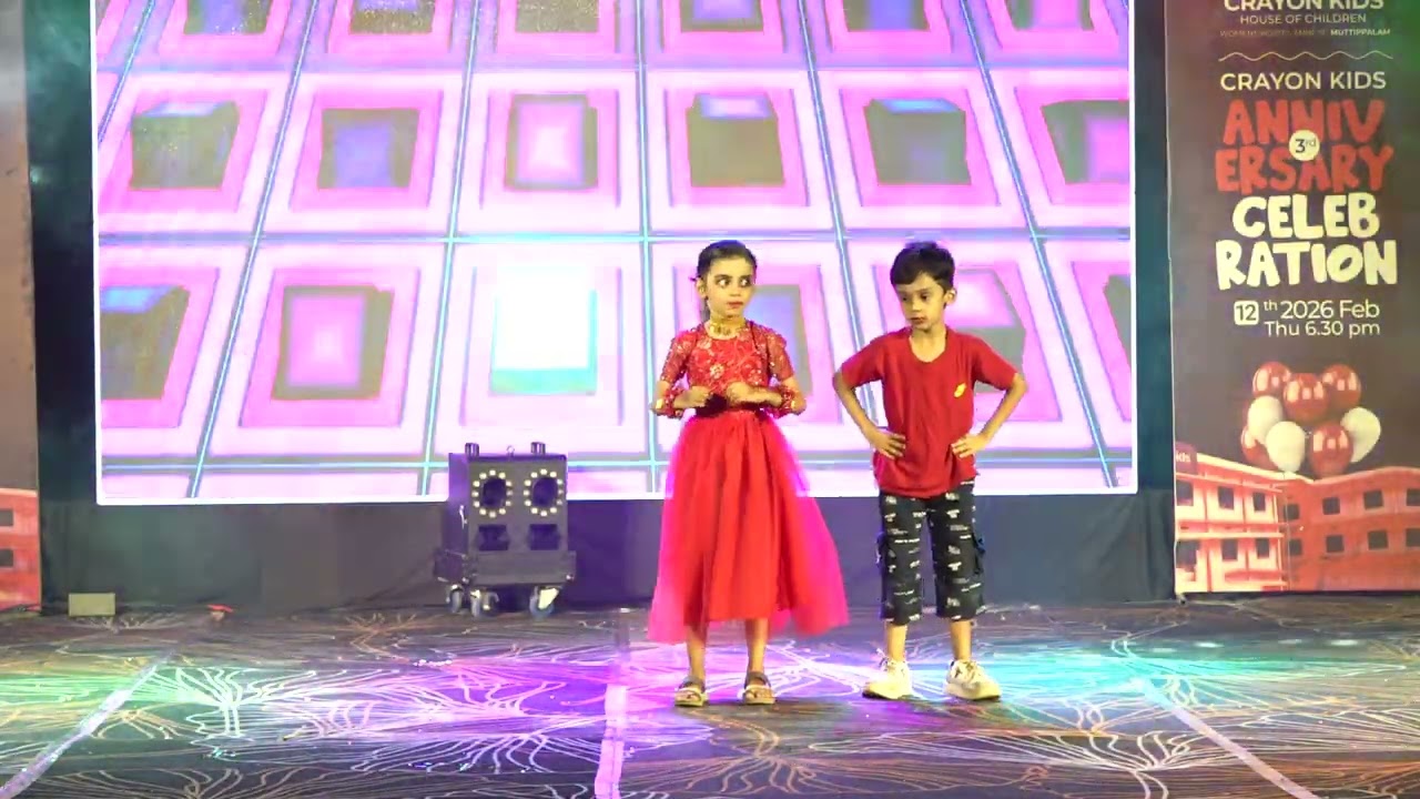 3rd Anniversary Celebration | Group Dance | Crayon Kids Muttippalam