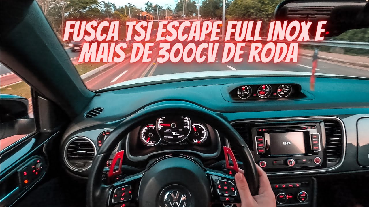 ANDEI NO FUSCA TSI COM MAIS DE 300 CV DE RODA E ESCAPE MAGNAFLOW  DE 20 MIL