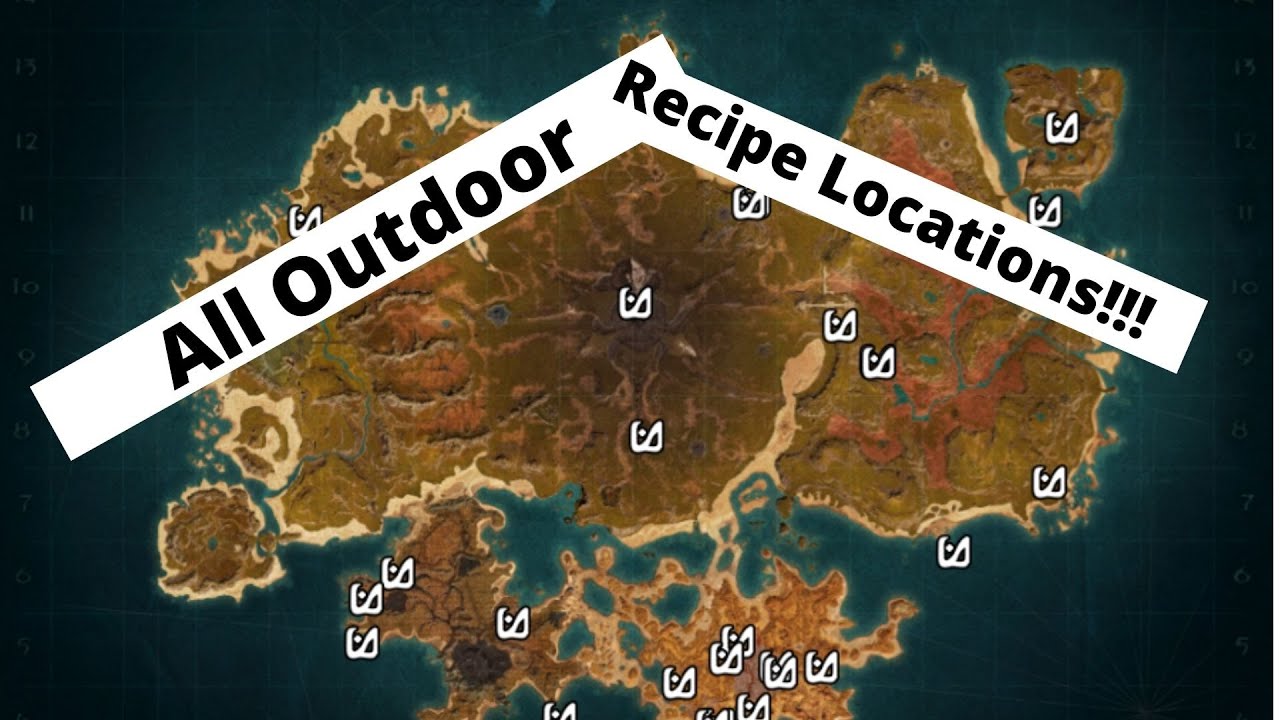 Conan Exiles Isle of Siptah : ALL outdoor recipe Locations!!!
