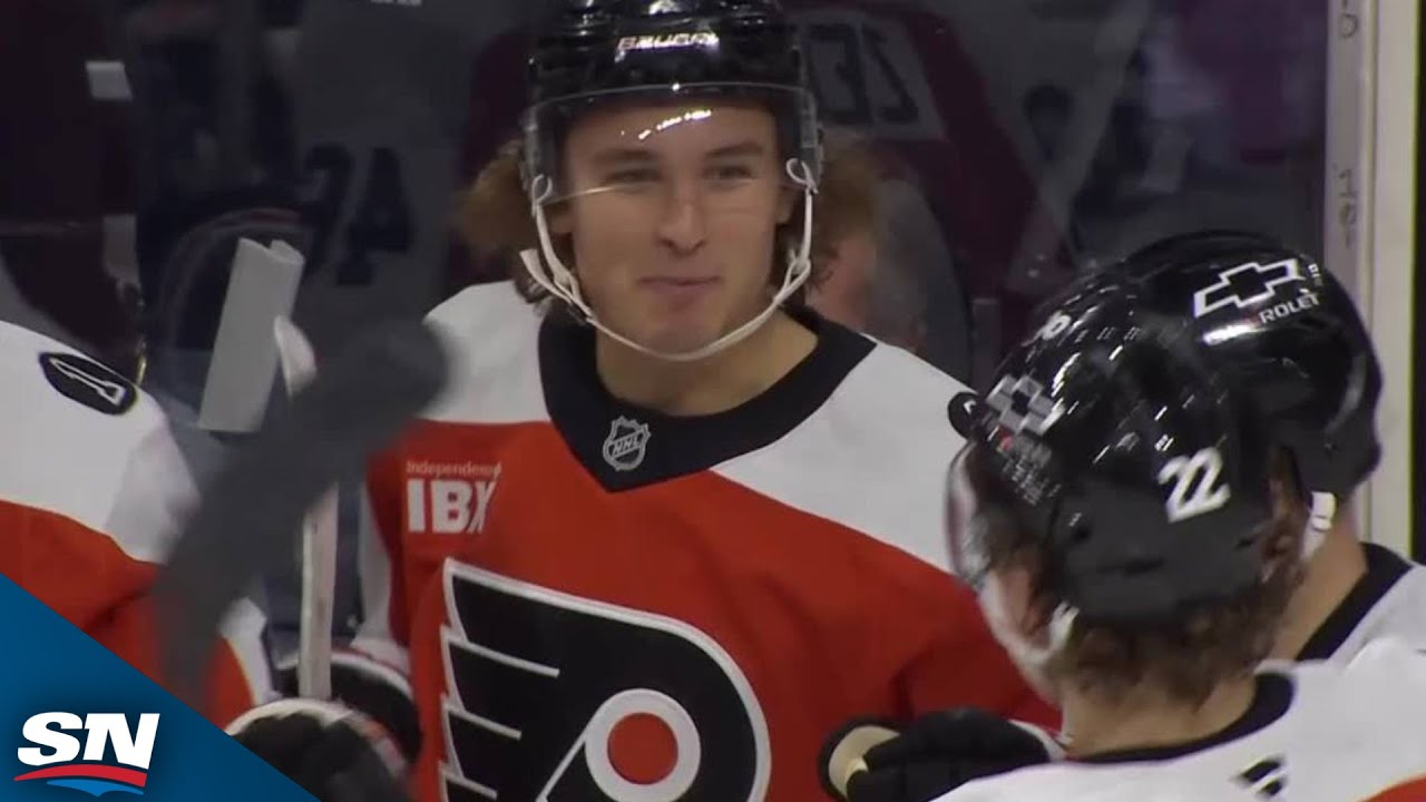 Trevor Zegras Rips His First Goal Since Being Traded To The Flyers