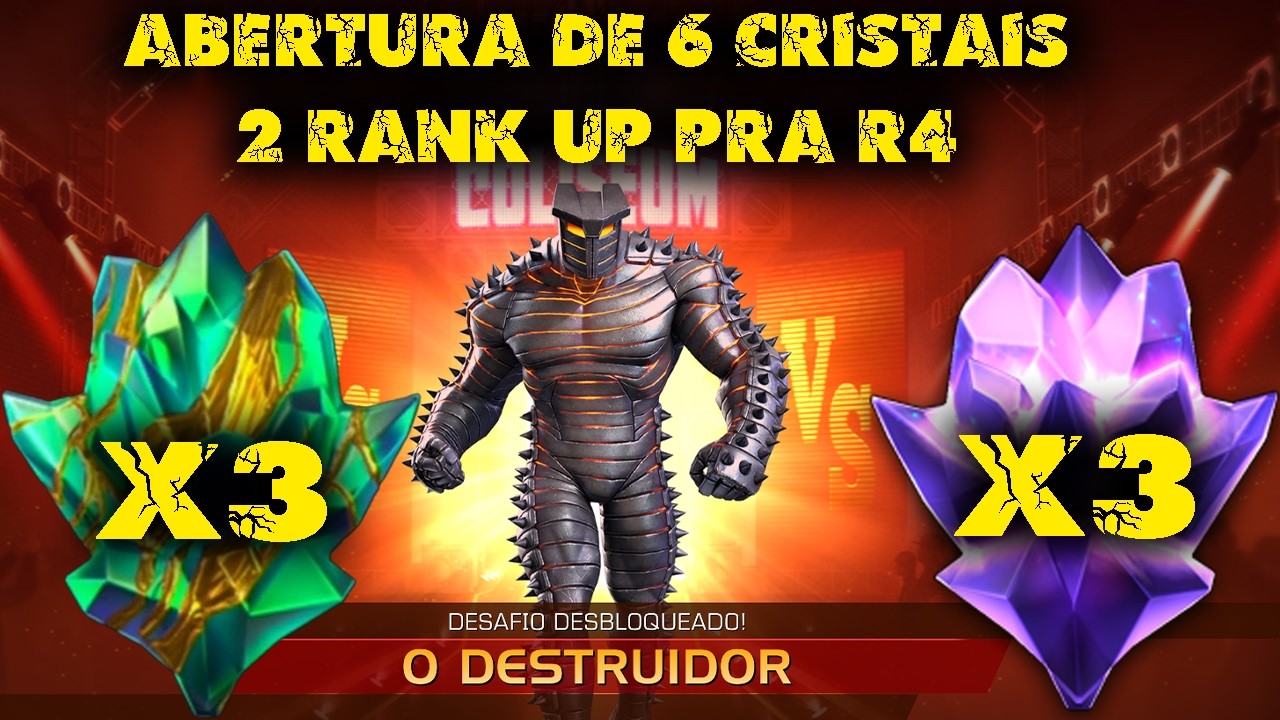 COLISEUM/DESTRUIDOR, 3 TITANS + 3 NORMAIS, 2 RANK UP R4 - MARVEL TORNEIO DE CAMPEÕES