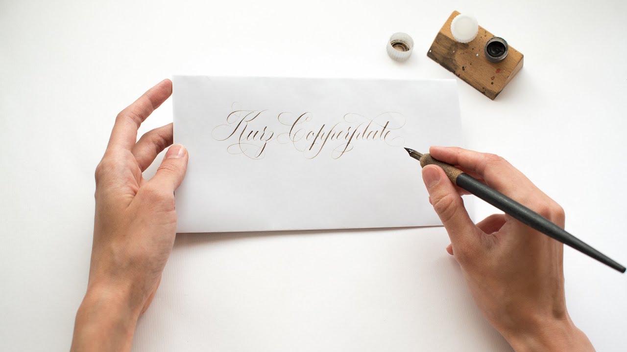 Kurz kaligrafie ve stylu Copperplate