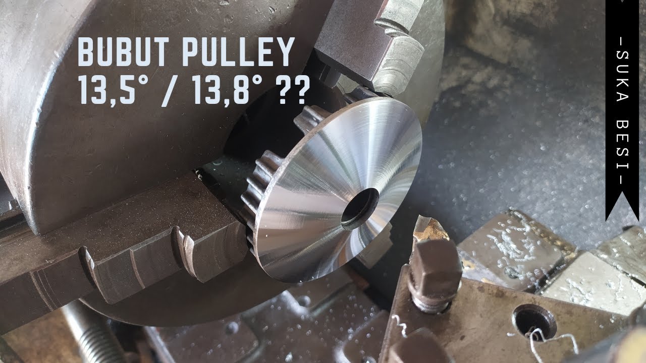 WAJIB TONTON..!! Bubut pulley CVT Matic. Menentukan derajat mesin bubut.
