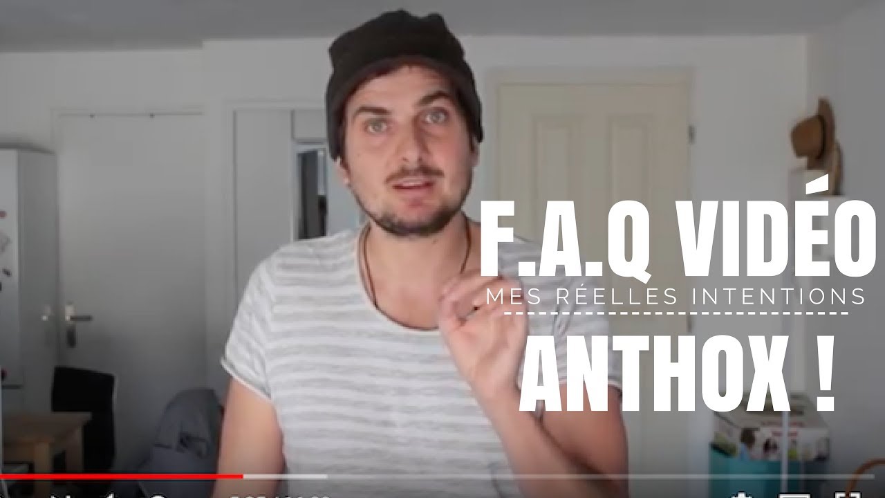 Quelles sont mes r&eacute;elles intentions ? F.A.Q vid&eacute;o d'Anthox !