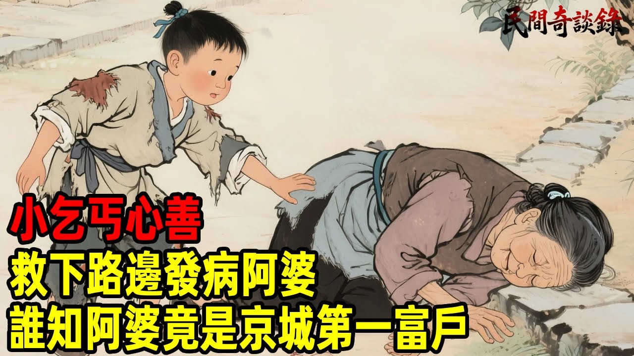 10歲小乞丐心善，救下路邊發病阿婆，誰知對方竟是京城第一富戶！【民間奇談錄】#民間故事 #台灣傳說 #懸疑故事 #銀髮頻道 #懷舊故事 #助眠故事